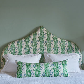 Climbing Clematis Long Lumbar Cushion | Spring Green - Eloise Home