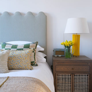 Foxglove Lumbar Cushion | Grey & Yellow - Eloise Home