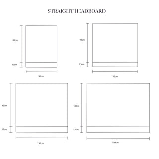 Straight Headboard Double - Eloise Home
