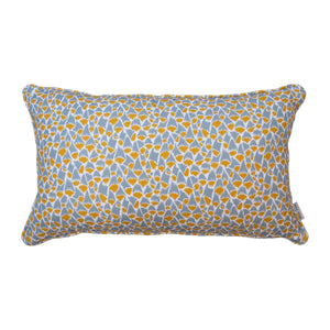 Foxglove Lumbar Cushion | Grey & Yellow - eloise home