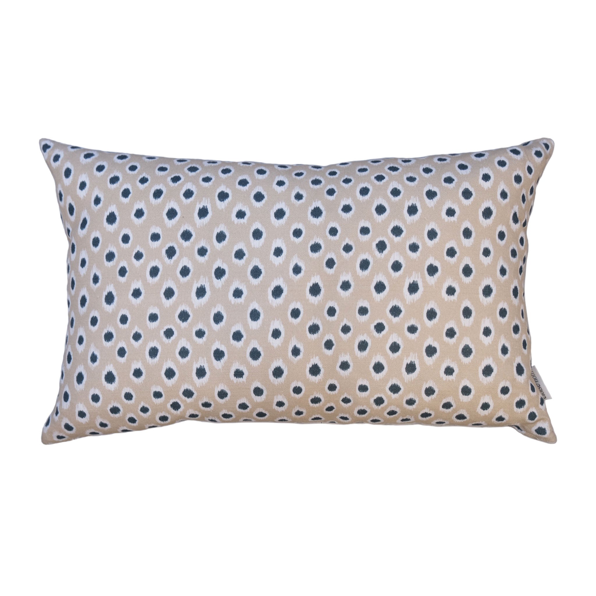 Polka Dot Lumbar Cushion | Cream & Navy - eloise home