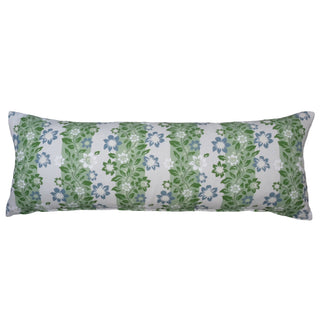 Climbing Clematis Long Lumbar Cushion | Spring Green - Eloise Home