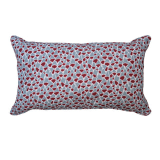 Foxglove Lumbar Cushion | Blue & Red - Eloise Home