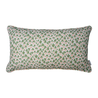 Foxglove Lumbar Cushion | Green & Pink - Eloise Home