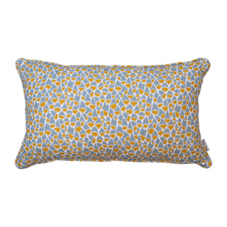 Foxglove Lumbar Cushion | Grey & Yellow - Eloise Home