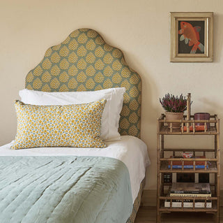 Foxglove Lumbar Cushion | Yellow & Grey - Eloise Home