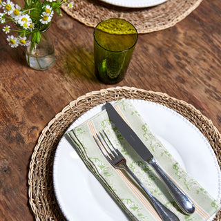 Mrs Robb's Bonnett Linen Napkins | Green (Set of 4) - Eloise Home