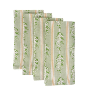 Mrs Robb's Bonnett Linen Napkins | Green (Set of 4) - Eloise Home