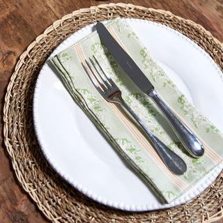 Mrs Robb's Bonnett Linen Napkins | Green (Set of 4) - Eloise Home