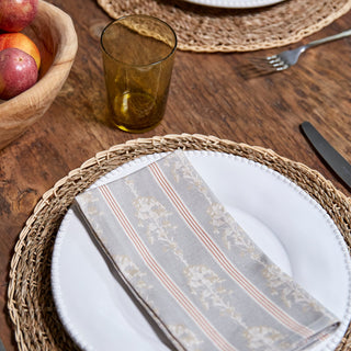 Mrs Robb's Bonnett Napkins | Mushroom Grey (Set of 4) - Eloise Home