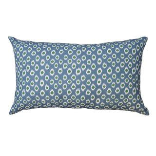 Polka Dot Lumbar Cushion | Blue & Green - Eloise Home