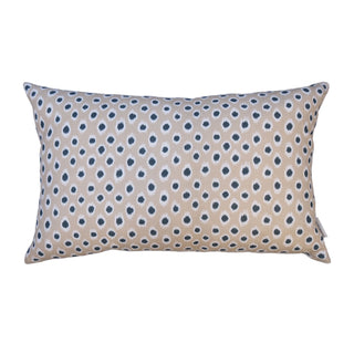 Polka Dot Lumbar Cushion | Cream & Navy - Eloise Home