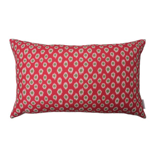 Polka Dot Lumbar Cushion | Fuchsia & Green - Eloise Home