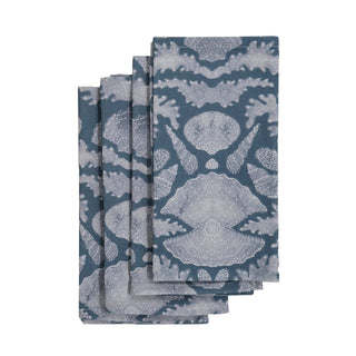 Shell Cotton Napkins | Hull Blue (Set of 4) - Eloise Home