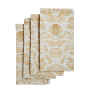 Shell Cotton Napkins | Sand (Set of 4) - Eloise Home