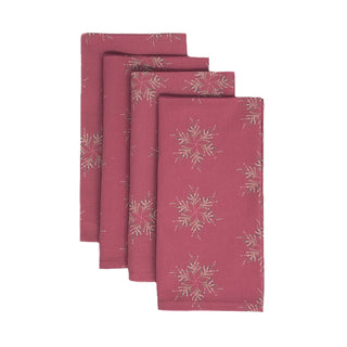 Starleaves Cotton Napkins | Fuchsia (Set of 4) - Eloise Home