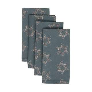 Starleaves Cotton Napkins | Navy (Set of 4) - Eloise Home
