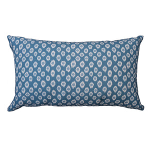 Polka Dot Lumbar Cushion | Medium Blue - eloise home