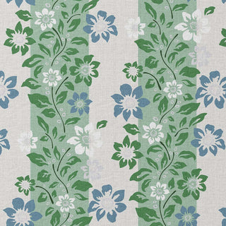 Climbing Clematis Fabric | Spring Green