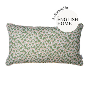 Foxglove Lumbar Cushion | Green & Pink
