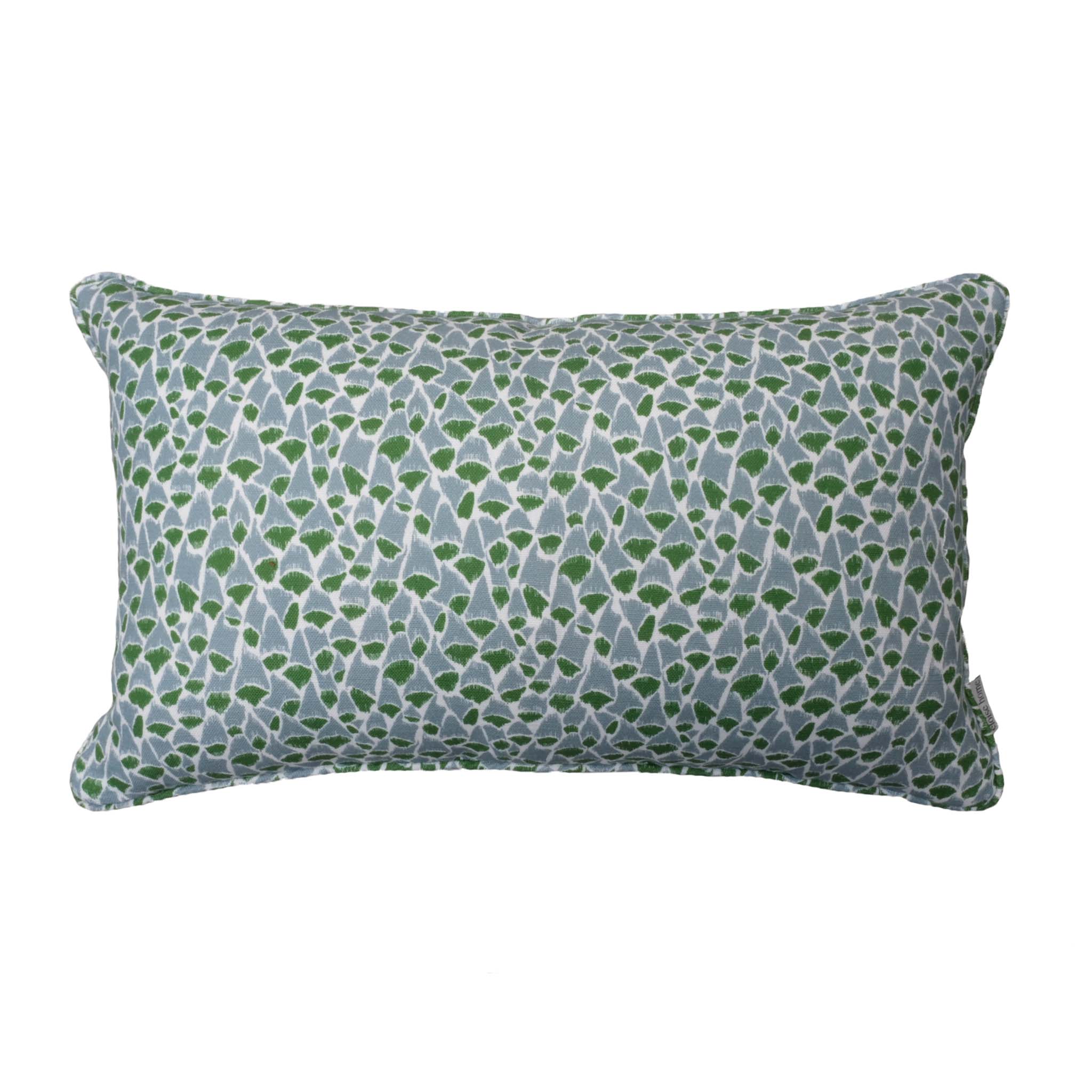 Foxglove Lumbar Cushion | Blue & Green - eloise home