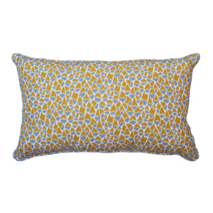 Foxglove Lumbar Cushion | Yellow & Grey - eloise home