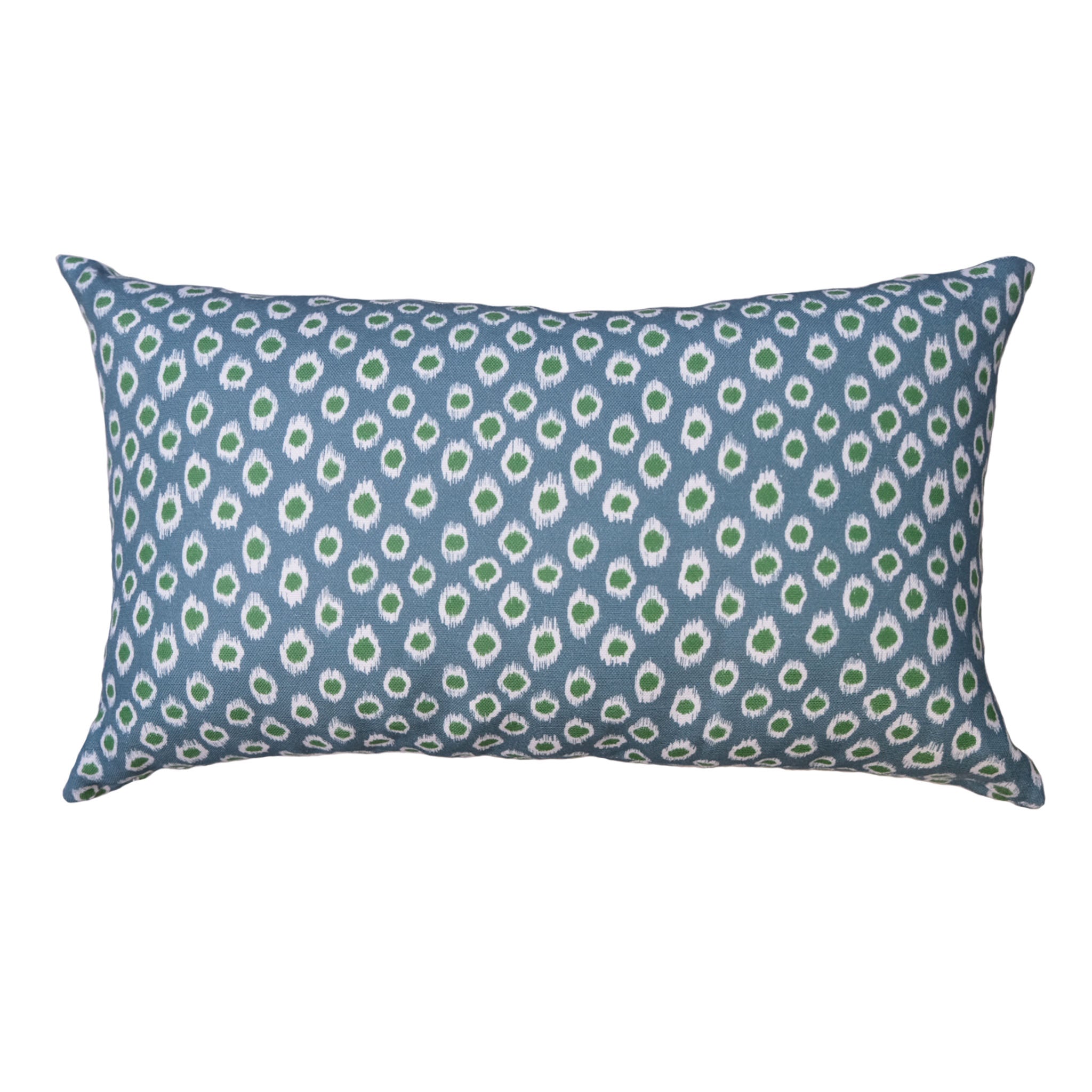 Polka Dot Lumbar Cushion | Blue & Green - eloise home