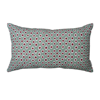 Polka Dot Lumbar Cushion | Duck Egg & Aubergine - eloise home