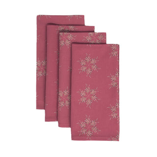 Starleaves Cotton Napkins | Fuchsia (Set of 4) - eloise home