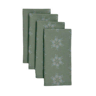 Starleaves Cotton Napkins | Green (Set of 4) - eloise home